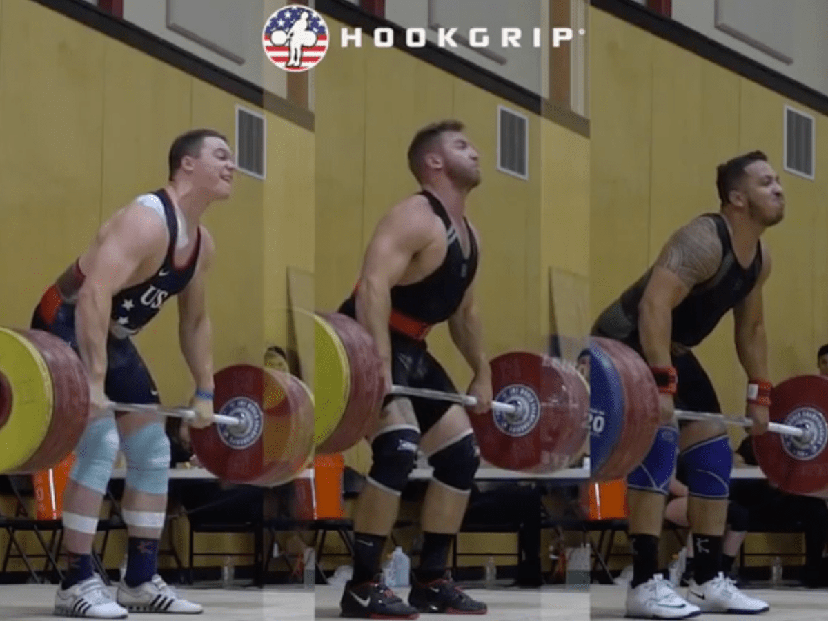 Side-by-Side Comparison of a Competition Clean for Elite American 105kg Olympic&nbsp;Lifters